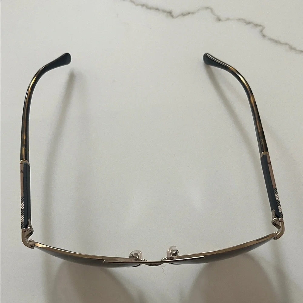 Burberry Brown and Gold Aviator Sunglasses - Picture 4 of 11